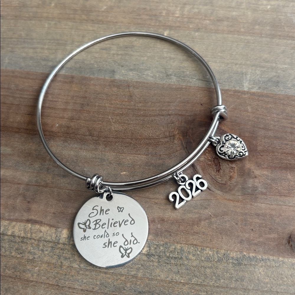 Graduation 👩‍🎓 Inspirational Charm Bracelet Class of 2026